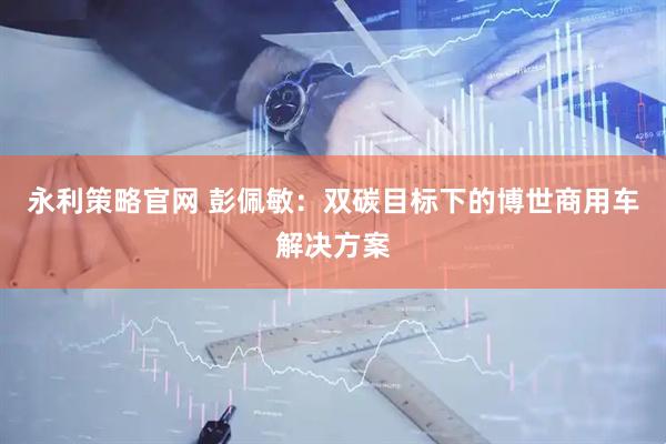 永利策略官网 彭佩敏：双碳目标下的博世商用车解决方案
